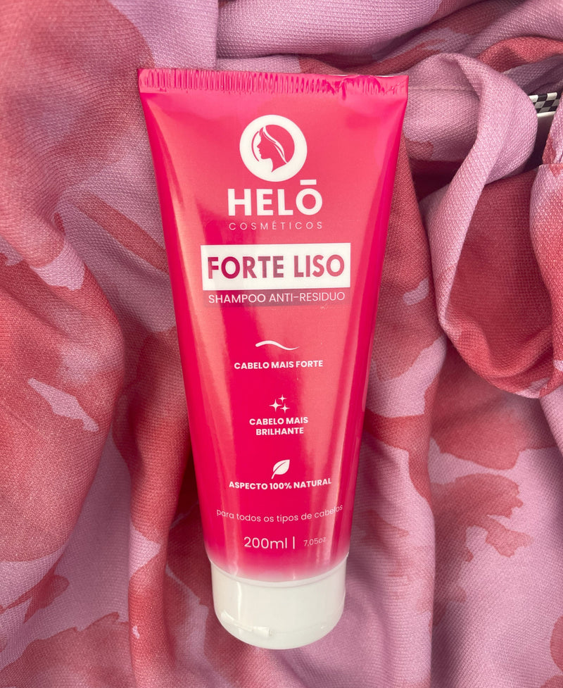 Kit Forte Liso: Shampoo Anti-Residuo + Redutor de Volume + Finalizador Profissional e Necessaire Exclusiva