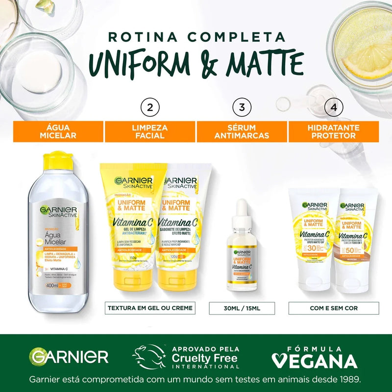 Sérum Facial Antimarcas Garnier Uniform & Matte Vitamina C