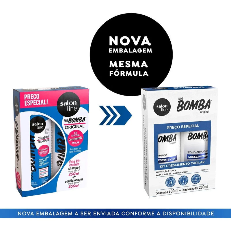 Kit Shampoo + Condicionador SOS Bomba Original