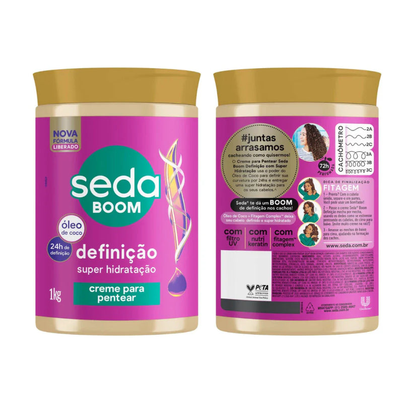 Creme Para Pentear Seda Boom Definição