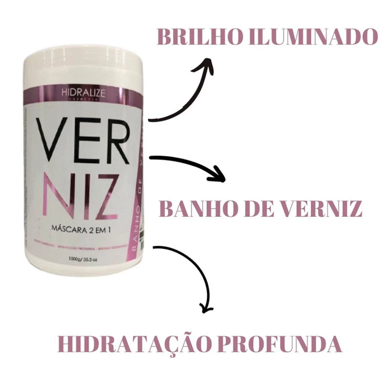 Creme de Pentear Banho de Verniz Mascara 2 em 1