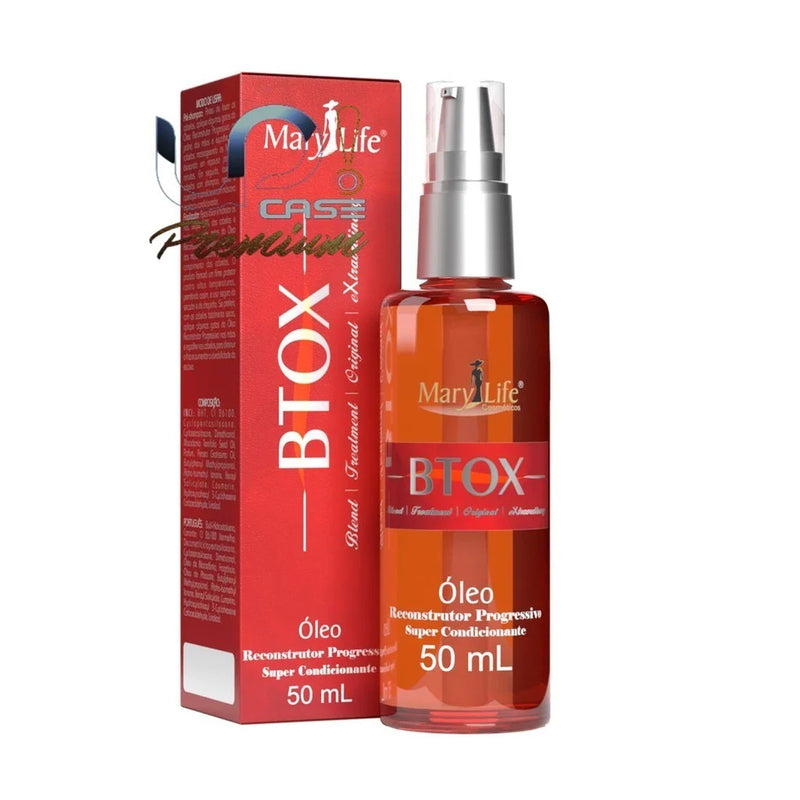 Kit 3x Óleo Supreme Argan + Óleo Btox + Óleo de Coco Mary Life